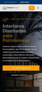 La misma web en un celular.